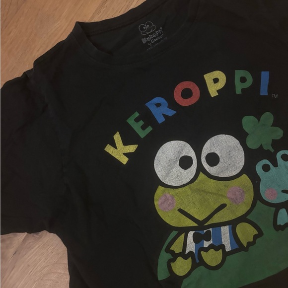 Sanrio Keroppi And Chippi Women's Graphic Print Adult Crop T-Shirt - Picture 4 of 6